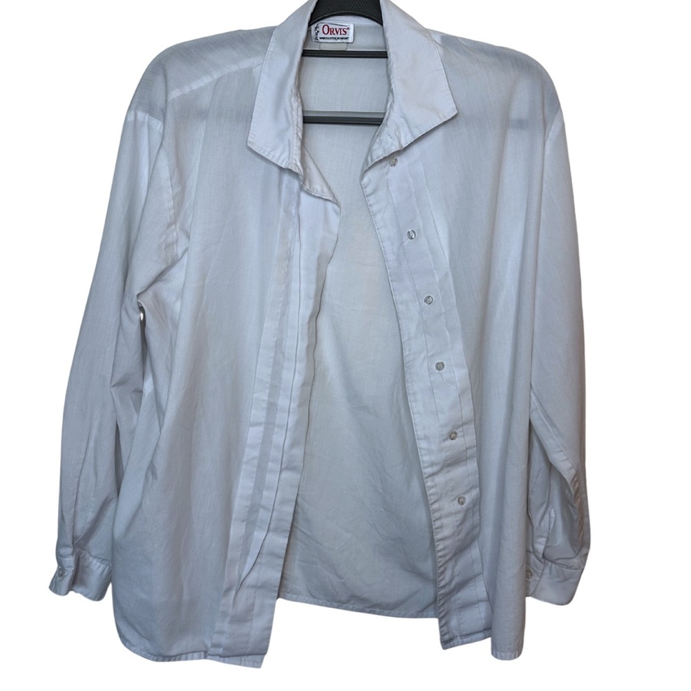 Vintage Orvis Classic White Button Down Shirt S Small